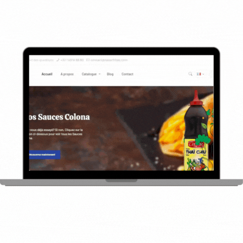 Animated illustration showing web development process