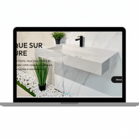 Animated illustration showing web development process